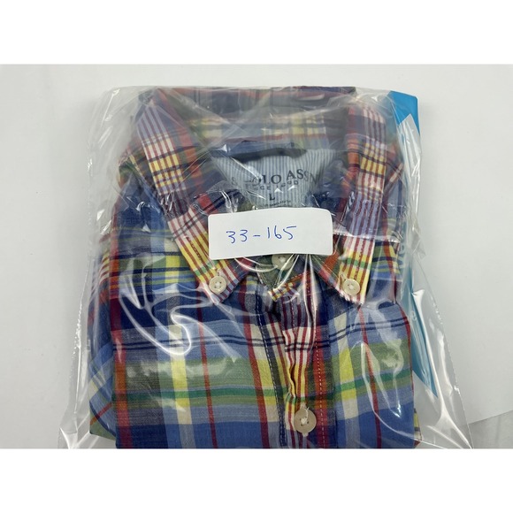 U.S. Polo Assn. Mens Plaid Short Sleeve Button Down Shirt Colorful Large - Picture 5 of 5